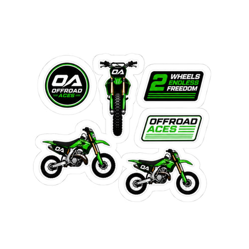 Green Dirt Bike Sticker Pack